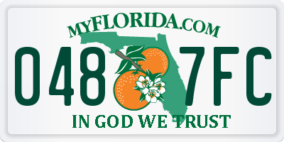 FL license plate 0487FC