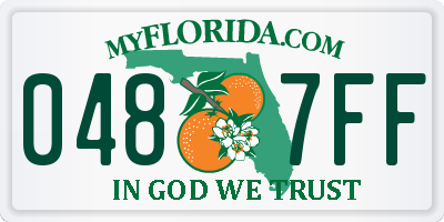 FL license plate 0487FF