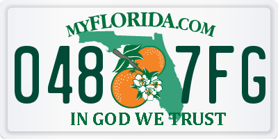 FL license plate 0487FG