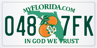 FL license plate 0487FK