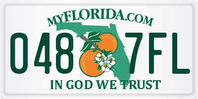 FL license plate 0487FL