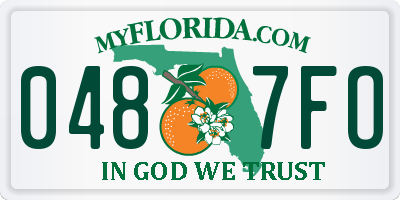 FL license plate 0487FO