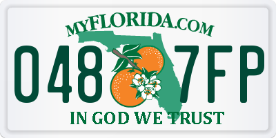 FL license plate 0487FP