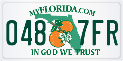 FL license plate 0487FR