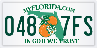 FL license plate 0487FS