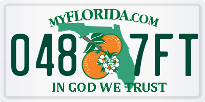 FL license plate 0487FT
