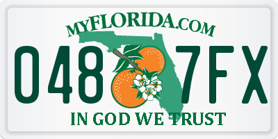 FL license plate 0487FX