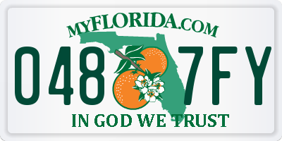 FL license plate 0487FY