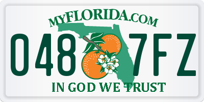 FL license plate 0487FZ