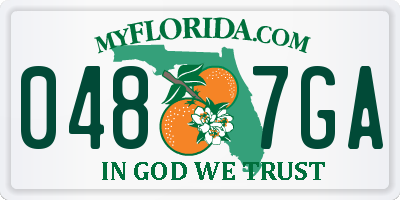 FL license plate 0487GA
