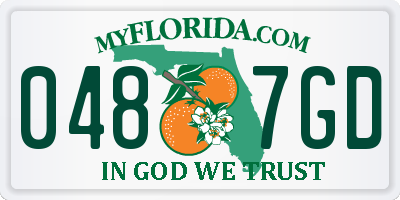 FL license plate 0487GD