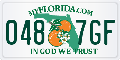 FL license plate 0487GF