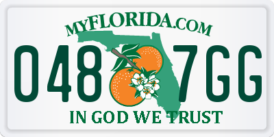 FL license plate 0487GG