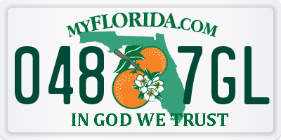 FL license plate 0487GL