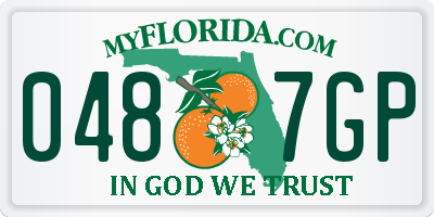 FL license plate 0487GP