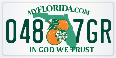 FL license plate 0487GR
