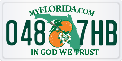 FL license plate 0487HB