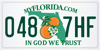 FL license plate 0487HF