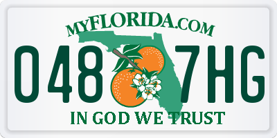 FL license plate 0487HG