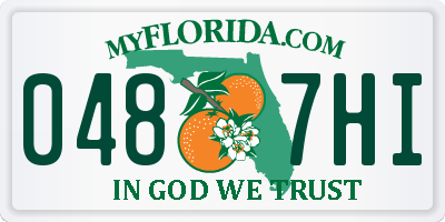 FL license plate 0487HI