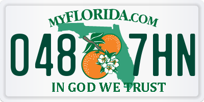 FL license plate 0487HN