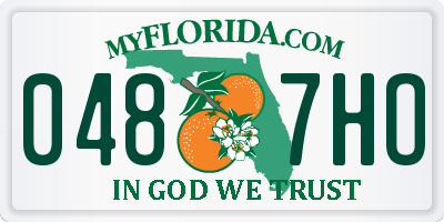FL license plate 0487HO