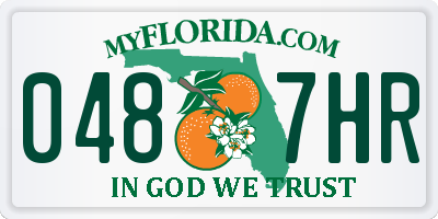 FL license plate 0487HR