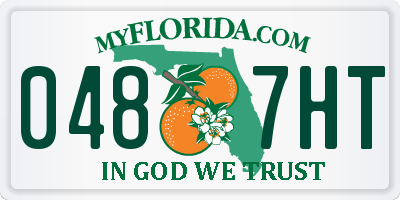 FL license plate 0487HT