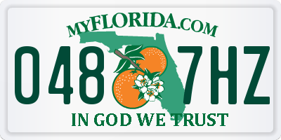 FL license plate 0487HZ
