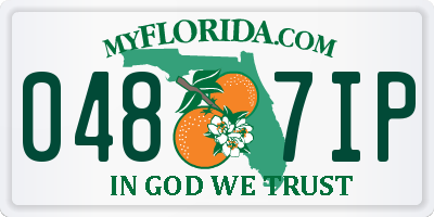 FL license plate 0487IP