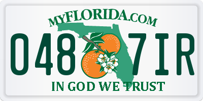 FL license plate 0487IR