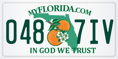 FL license plate 0487IV