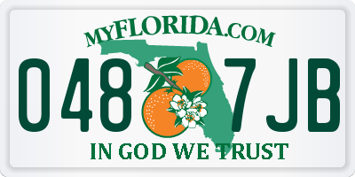 FL license plate 0487JB