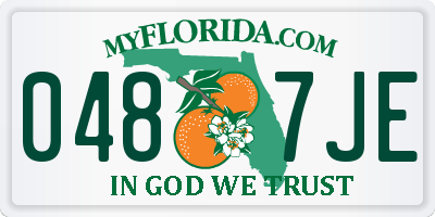 FL license plate 0487JE