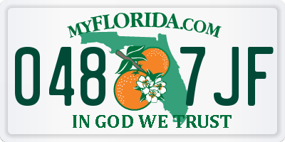 FL license plate 0487JF