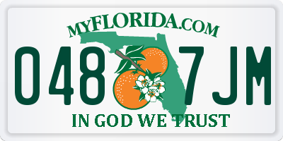 FL license plate 0487JM
