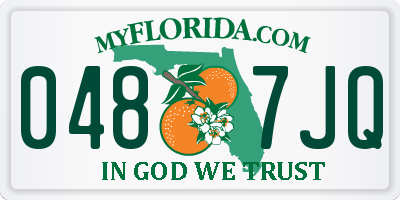 FL license plate 0487JQ