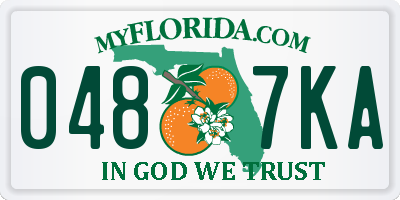 FL license plate 0487KA