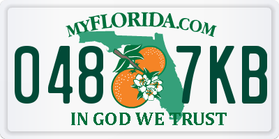 FL license plate 0487KB