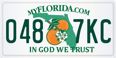 FL license plate 0487KC