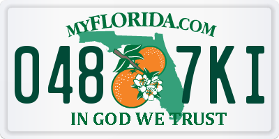 FL license plate 0487KI