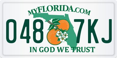 FL license plate 0487KJ