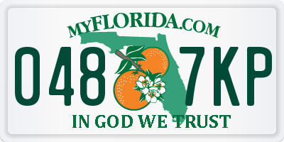 FL license plate 0487KP