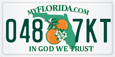 FL license plate 0487KT