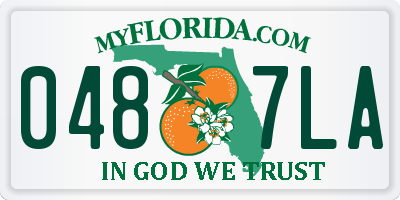 FL license plate 0487LA