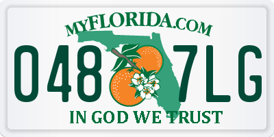 FL license plate 0487LG