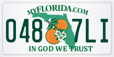 FL license plate 0487LI