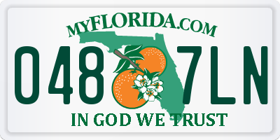 FL license plate 0487LN