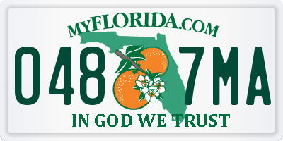FL license plate 0487MA