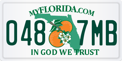 FL license plate 0487MB